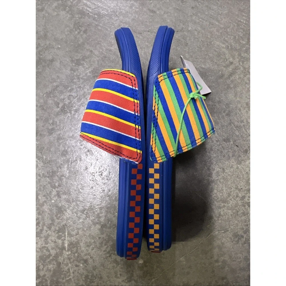 Vans Kids Slides Elmo Blue Red Orange Yellow Size 4 Kids New Sandals